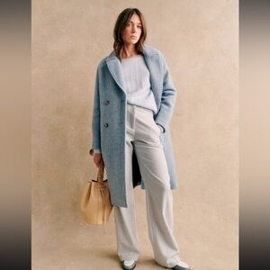 Sezane Jim Coat in Vintage Blue, NWT size 34/US 2